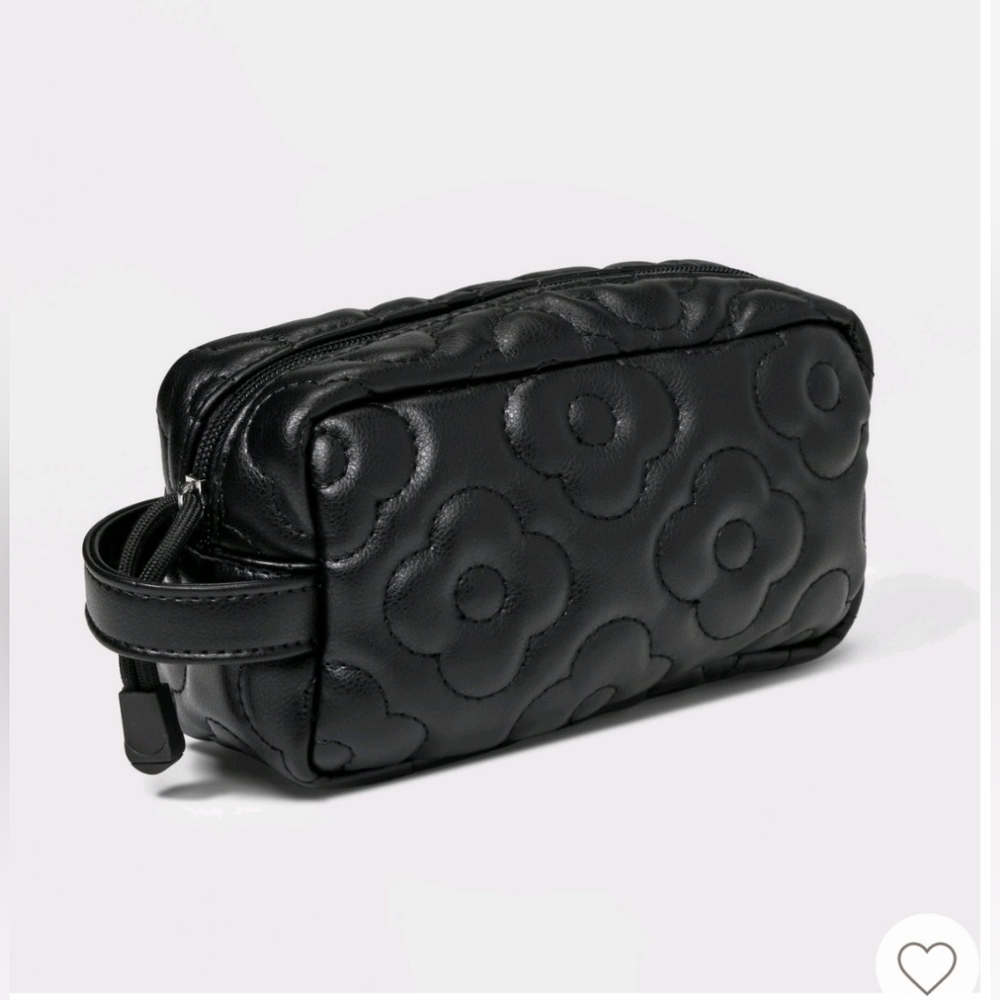 Black Quilted Pouch Clutch